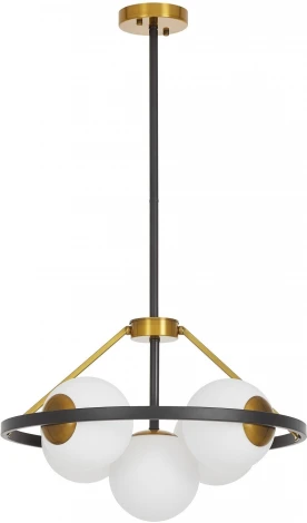 Потолочная люстра на штанге Lumina Deco Donzano LDP 8034-5 BK+WT