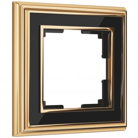 Рамка на 1 пост (золото/черный) W0011330 (a051215)
