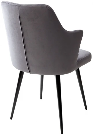 Стул HERMAN 360 град. СЕРЫЙ #27, велюр / черный каркас M-City 461MC04745