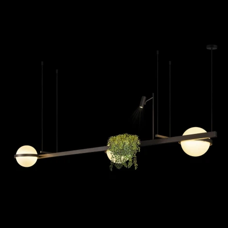 Подвесной светильник Loft It Jardin 10121/C Dark grey (LED, 220V, на тросе, шарики, асимметрия)