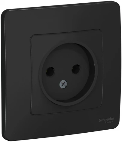 Розетка встраиваемая без заземления (антрацит) Systeme Electric Blanca BLNRS000016