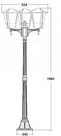 Наземный фонарь Oasis Light SEUL 11258SB Bl (220V, IP54)