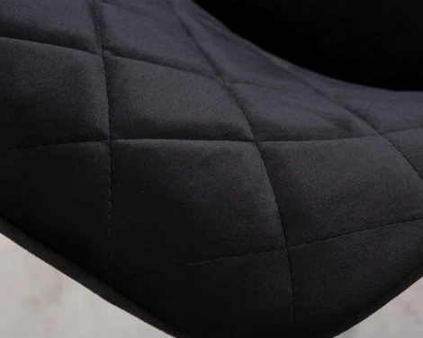 Стул обеденный ROBERT (черные матовые ножки, велюр V108-77 Чёрный)