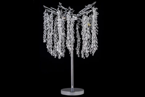 Интерьерная настольная лампа Dio D`arte Tavenna Nickel Tavenna H 4.1.1.800 N (220V, хрусталь, подвески)