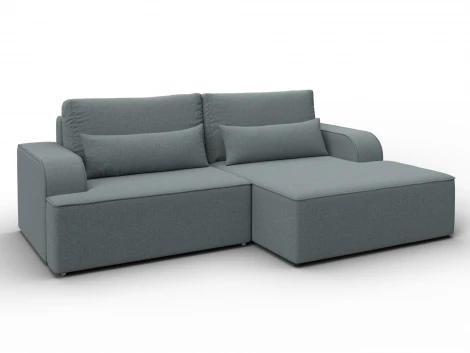 Диван угловой Лига-120 угол правый (ДСП,Брус,Фанера,ЛДС,Рогожка/Серый) Лига Диванов 137285