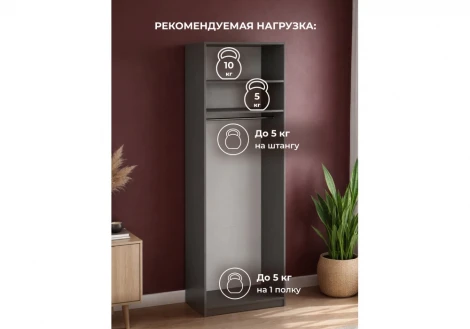 Шкаф Даиго с антресолью 80 СВ-Мебель Стеклянников Woodville 676148