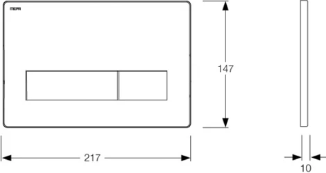 Кнопка смыва Mepa Orbit 421866 черная матовая