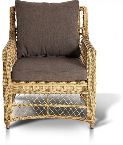 "Гранд Латте" кресло из искусственного ротанга, цвет соломенный 4SIS арт.УТ-00000502