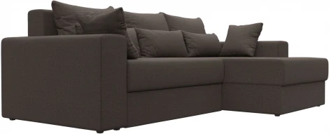 Диван угловой Майами правый угол (Коричневый/Рогожка) Лига Диванов арт.121158
