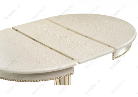 Деревянный стол Woodville Павия крем с золотой патиной 450817