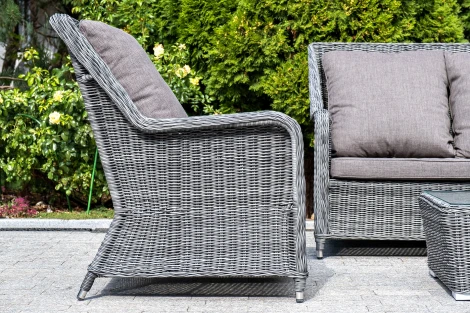 "Гляссе" лаунж-зона из искусственного ротанга, цвет графит 4SIS арт.УТ-00003176