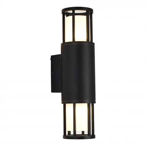 Настенный уличный светильник ST Luce Mesa SL9017.401.02 черный/черный GU10 2*15W