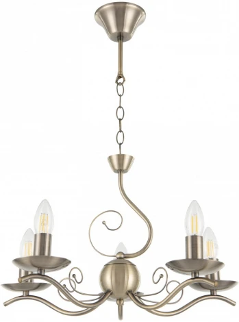 Подвесная люстра Arte Milano Amalfi-9934 339934/5 AB (220V, на цепи, подсвечник, свеча)