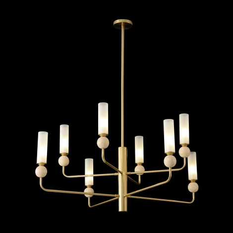 Потолочная люстра на штанге Crystal Lux SIMPLY SP8 BRASS