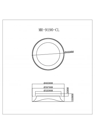Потолочный светодиодный светильник круглый MyFar Diona MR9190-CL (регулировка яркости, 220V, пульт управления, круглые)
