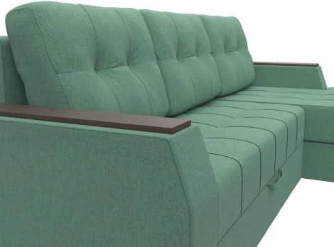 Диван угловой Эмир БС правый угол (Зеленый/Рогожка) Лига Диванов арт.123555