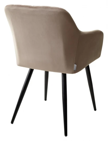 Стул M-City BRANDY BLUVEL-40 бежевый/ черный каркас