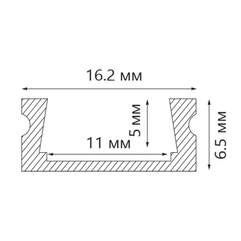 Профиль алюминиевый "накладной", серебро, Saffit SAB262 55248 с матовым экраном