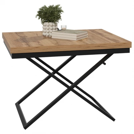 Стол-трансформер Манхэттен дуб вотан/черный Mebelik 009576