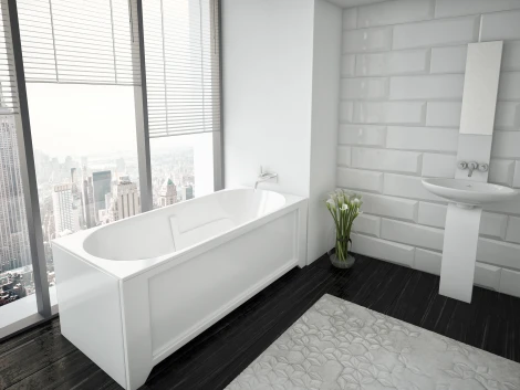 Акриловая ванна Акватек Лея слив слева