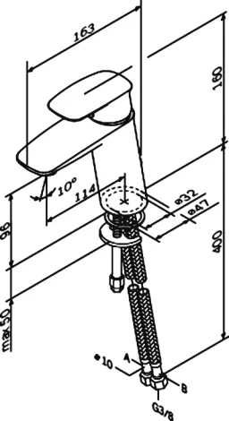 Смеситель Am.Pm Spirit V2.1 F71A02100 для раковины