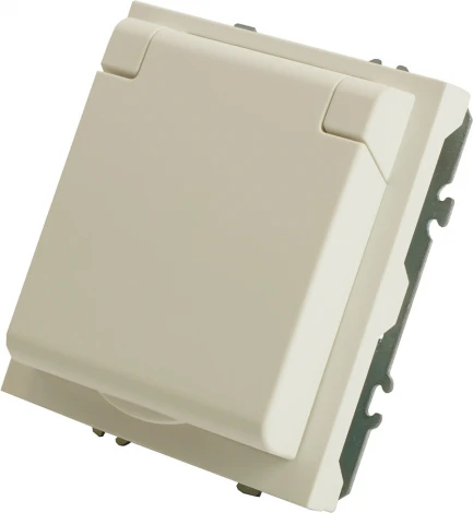 Розетка без заземления с защитной крышкой (белый) Stekker Эмили 49878