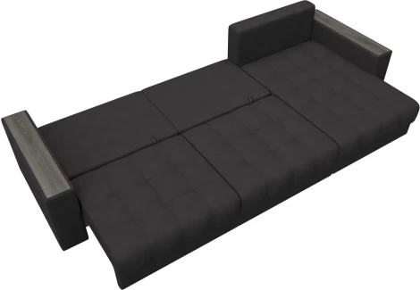 Диван угловой с декором Лига-049 НПБ Лонг Лига Диванов (Замша) арт.128512