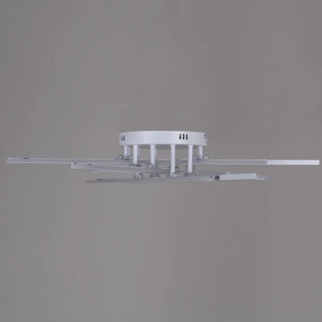 Потолочная люстра светодиодная на штанге с пультом с регулировкой цветовой температуры, яркости и ночным режимом Reluce 16090-0.3-06 BK,WH
