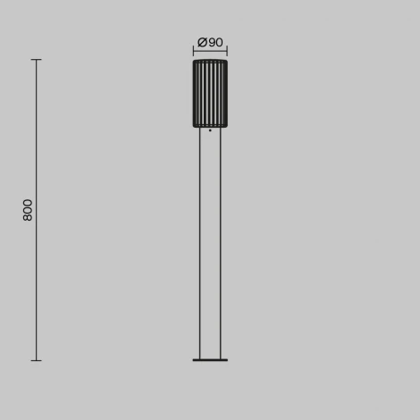 Наземный уличный светильник Maytoni Outdoor Rib O502FL-01B1