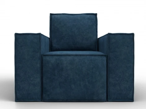 Кресло Лига-081 НПБ (ДСП,Велюр/Синий) Лига Диванов 134980