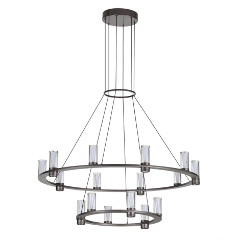 Подвесная люстра Odeon Light Defance 7143/110L черный gun powder/акрил/металл IP20 LED 93W 5960Лм 3000K 220V