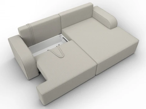 Диван угловой Лига-120 угол правый (ДСП,Брус,Фанера,ЛДС,Рогожка/Бежевый) Лига Диванов 137283