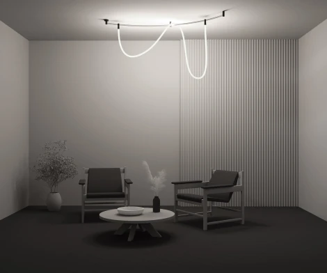 Трековый светильник с гибким неоном магнитный 48W 48V Maytoni Tau TR209-1-48W3K-B (LED)