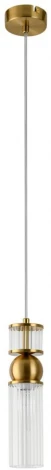 Подвесной светильник Lumion Denver 8276/1A латунь/прозрачный, металл/стекло Е14 1*40W 220V (на проводе)