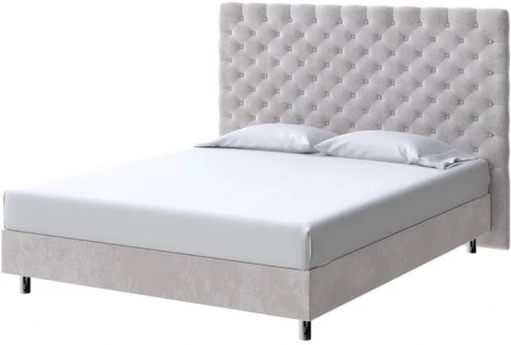 PROxSON Кровать Paris Boxspring Standart (Ткань: Велюр Лофти Серый) 140x200