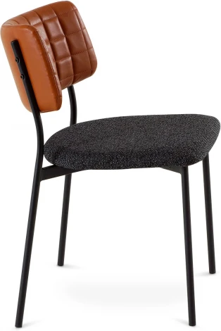 Обеденный стул Youdi ОГОГО Обстановочка! (Рогожка,Экокожа/Коричневый,Серый) арт.930820