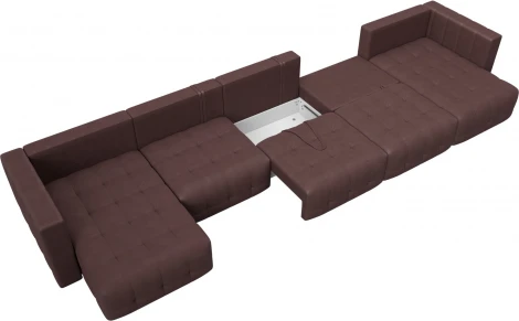 Диван П-образный Лига-052 НПБ МегаЛонг Лига Диванов (Замша) арт.128880