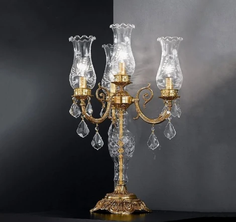 Интерьерная настольная лампа Nervilamp 865 865/3+1C (220V, подвески, подсвечник, свеча)