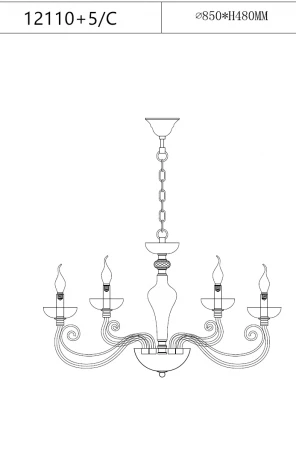Подвесная люстра Newport 12100 12110+5/C