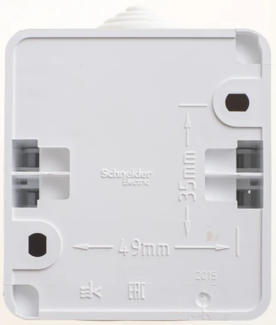 Выключатель накладной одноклавишный (белый) IP44 Systeme Electric BA10-041B