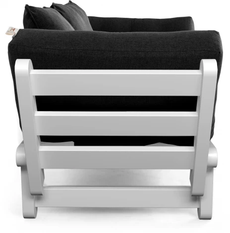 Кушетка Arsko Сламбер BOX белая эмаль черная рогожка