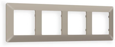 Рамка Ambrella Volt ALFA Line (Серо-бежевый матовый) 4-ая AF110364