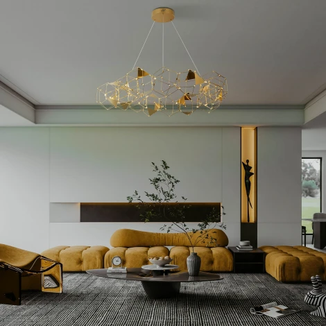 Подвесной светильник светодиодный Eurosvet Uma 90369/15 медь (220V, на тросе)