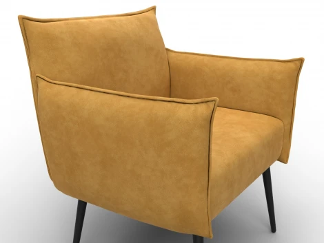 Кресло Лига-083 (Фанера/Металл/Велюр/Желтый) Лига Диванов 132322