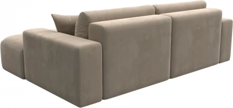 Диван угловой Лига-036 НПБ Классик правый угол (Бежевый/Велюр) Лига Диванов арт.121373