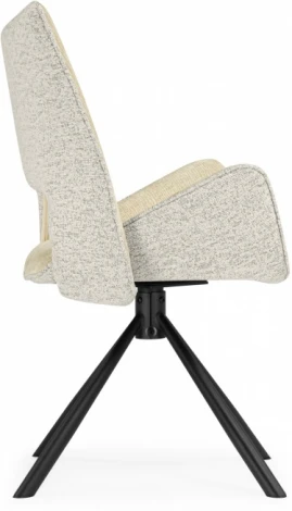 Стул на металлокаркасе Woodville Balaton 360 крутящийся beige / black арт.15840