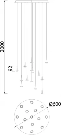 Подвесной светильник без плафона Mantra Andromeda 8935 (LED, 220V, на проводе)
