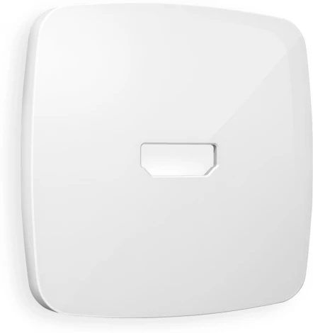 Лицевая панель Ambrella Volt OMEGA (Белый глянец) для HDMI розетки QUANT OP1140