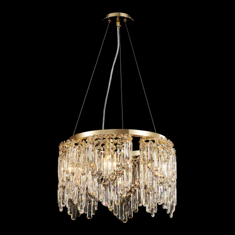 Подвесная люстра Lussole Presidio LSP-6042 (220V, хрусталь, на тросе)