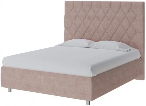 PROxSON Кровать Rhomby без основания (Ткань: Велюр Лофти Мокко) 120x190